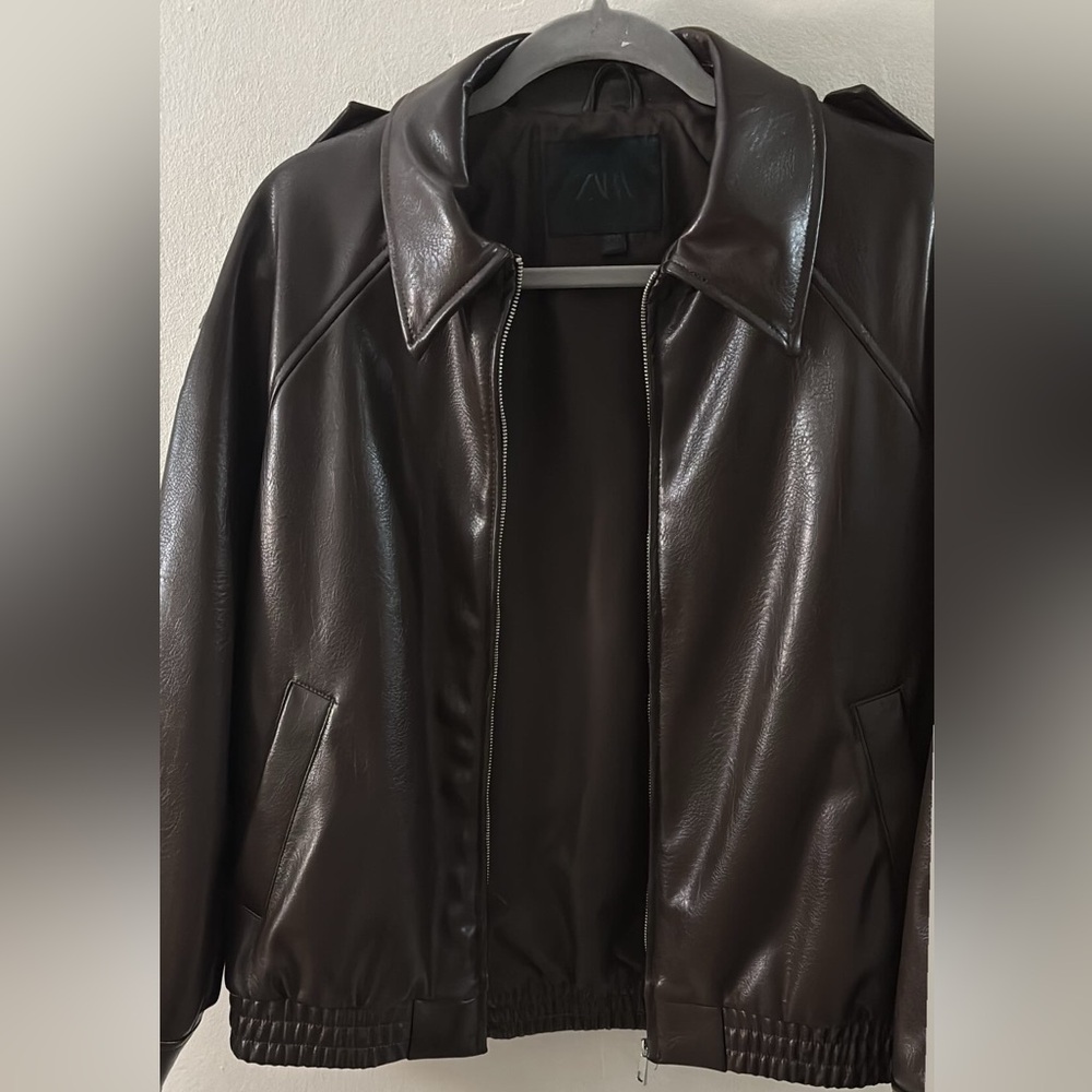 ZARA Brown Leather Jacket